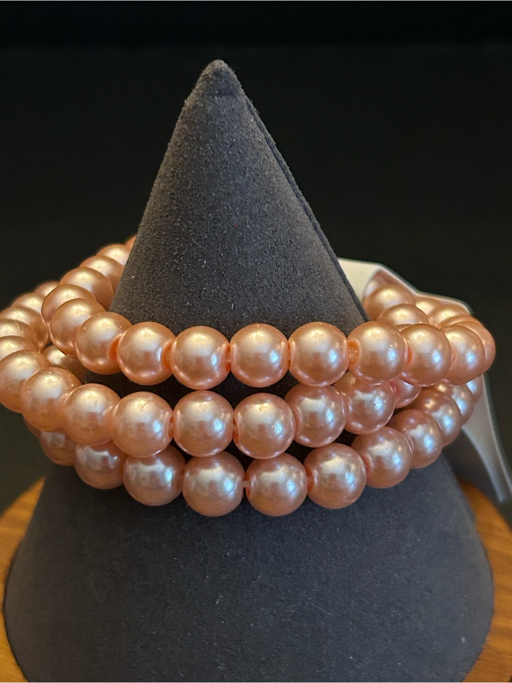Choice of Color Glass Pearl Stretch Beaded Bracelet Trio Set of 3 NWT